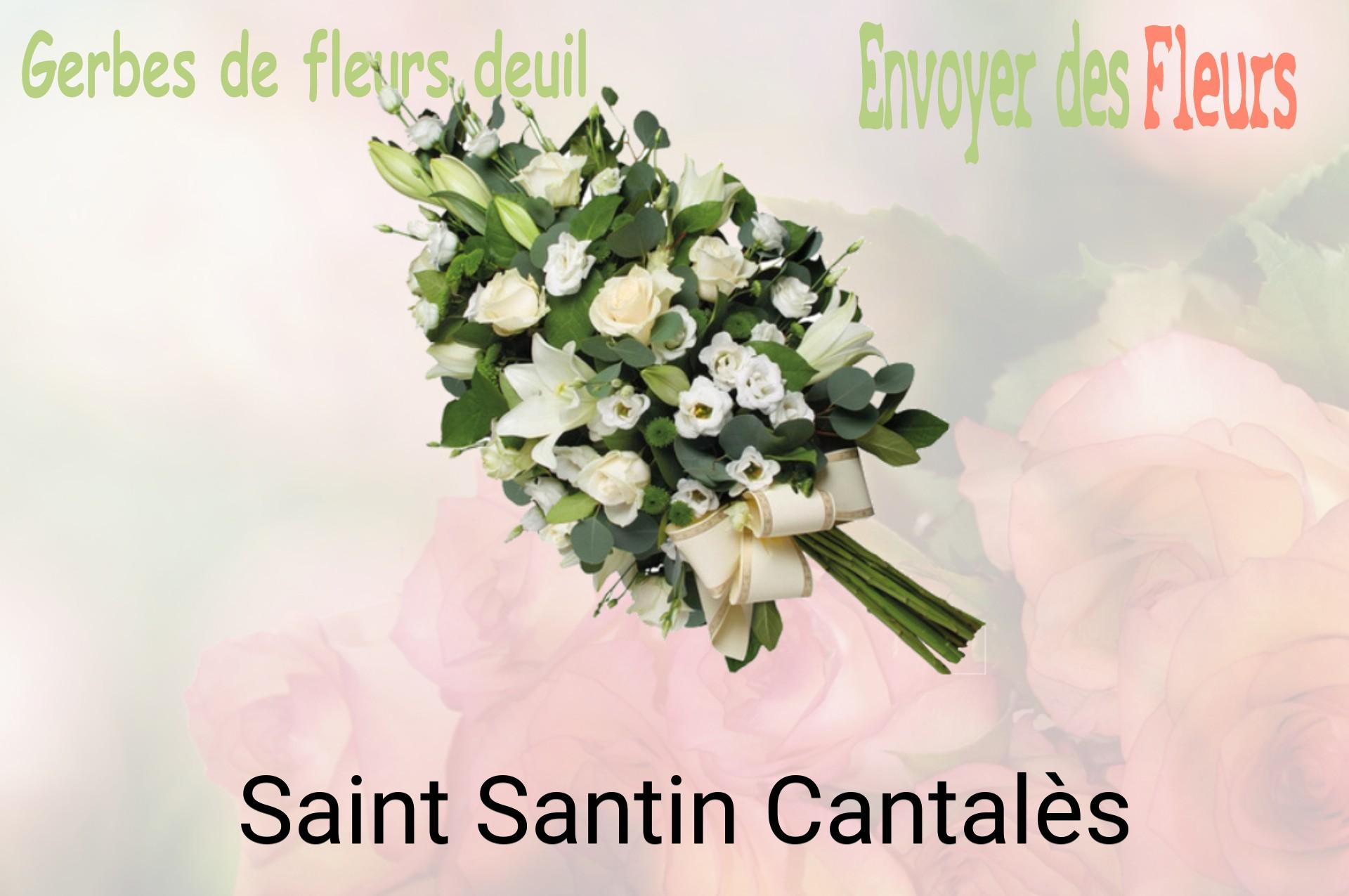 Gerbe de fleurs de deuil livrée à Saint-Santin-Cantalès
